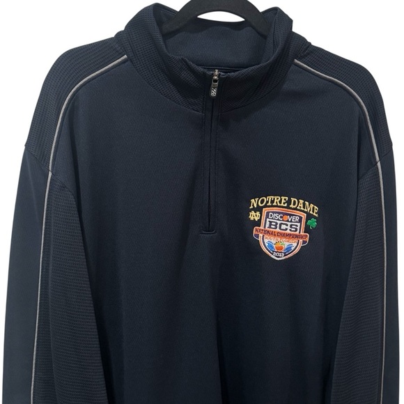 NEW Cutter & Buck Notre Dame 2013 National Championship Navy Quarter Zip XXXL - Picture 3 of 10